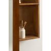image:imageKate and Laurel Hatherleigh Modern Arched Bathroom Cabinet with Mirror 20 x 6 x 30 Rustic Brown Decorative Wooden Bathroom Mirror with Storage for Bath Medicine Cabinet or OverTheToilet Storage