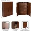 image:imageKate and Laurel McCutcheon Modern TwoDoor Floating Bathroom Cabinet 22 x 7 x 28 Walnut Brown Decorative Mango Wood Over The Toilet Storage Cabinet for Living Room or Entryway Decor