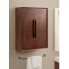 image:imageKate and Laurel McCutcheon Modern TwoDoor Floating Bathroom Cabinet 22 x 7 x 28 Walnut Brown Decorative Mango Wood Over The Toilet Storage Cabinet for Living Room or Entryway Decor