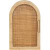 image:imageKate and Laurel Ori Transitional Cane OneDoor Arched Wall Cabinet 15 x 8 x 24 Natural Decorative Rattan Wall Storage Cabinet with Three Shelves for Entryway or Living Room Decor