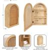 image:imageKate and Laurel Ori Transitional Cane OneDoor Arched Wall Cabinet 15 x 8 x 24 Natural Decorative Rattan Wall Storage Cabinet with Three Shelves for Entryway or Living Room Decor