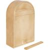 image:imageKate and Laurel Ori Transitional Cane OneDoor Arched Wall Cabinet 15 x 8 x 24 Natural Decorative Rattan Wall Storage Cabinet with Three Shelves for Entryway or Living Room Decor