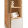 image:imageKate and Laurel Ori Transitional Cane OneDoor Arched Wall Cabinet 15 x 8 x 24 Natural Decorative Rattan Wall Storage Cabinet with Three Shelves for Entryway or Living Room Decor