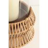 image:imageKate and Laurel Rashana Modern Boho Rattan Pillar Candle Holder 8 x 8 x 11 Natural Coastal Hurricane Candle Holder with Glass Cylinder for Living Room Decor
