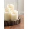 image:imageKate and Laurel Rooks Modern Large Metal Pillar Candle Holder with Hurricane 10 Inch Diameter Antique Brass Transitional Ribbed Oversized Hurricane Candle Holder with Glass Cylinder for Living Room