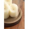 image:imageKate and Laurel Rooks Modern Large Metal Pillar Candle Holder with Hurricane 10 Inch Diameter Antique Brass Transitional Ribbed Oversized Hurricane Candle Holder with Glass Cylinder for Living Room
