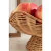 image:imageKate and Laurel Wylla Round Wavy Rattan Pedestal Bowl 11 Inch Diameter Natural Rattan Modern Woven Scalloped Fruit Bowl for Kitchen Counter or Use as Living Room or Entryway Table Decor