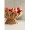 image:imageKate and Laurel Wylla Round Wavy Rattan Pedestal Bowl 11 Inch Diameter Natural Rattan Modern Woven Scalloped Fruit Bowl for Kitchen Counter or Use as Living Room or Entryway Table Decor