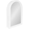 image:imageDesignOvation Arkland Modern Arched Bathroom Cabinet with Mirror 20 x 6 x 30 White Decorative Wooden Bathroom Mirror with Storage for Bath Medicine Cabinet or OverTheToilet Storage Option