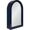 image:imageKate and Laurel Arcott Modern Arched Bathroom Cabinet with Mirror 20 x 6 x 30 Navy Blue Coastal Wooden Bathroom Mirror with Storage for Bath Medicine Cabinet or OverTheToilet Storage Option