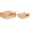 image:imageKate and Laurel Burlock Decorative Burlwood Stacking Storage Box Set of 2 10 x 8 and 8 x 6 Natural Wood Modern Glam TwoPiece Box Set with Handles for Use as Jewelry Boxes or Perfume Organizers