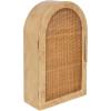 image:imageKate and Laurel Ori Transitional Cane OneDoor Arched Wall Cabinet 15 x 8 x 24 Natural Decorative Rattan Wall Storage Cabinet with Three Shelves for Entryway or Living Room Decor