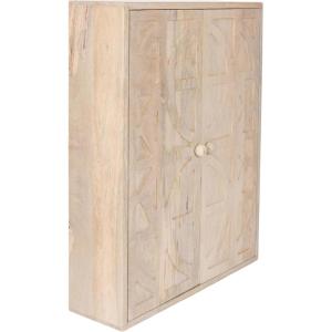 image:imageKate and Laurel Galliene Traditional Mango Wood TwoDoor Floating Bathroom Cabinet 22 x 7 x 28 Whitewash Over The Toilet Storage Cabinet for Use as Bathroom Storage or Entryway Decor and Display