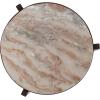 image:imageKate and Laurel Aguilar Modern Round Drink Table 9 x 9 x 23 Brown Marble and Bronze Genuine Toronto Marble Accent Table for Use as Indoor Plant Stand or Pedestal Martini Table