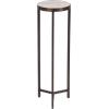 image:imageKate and Laurel Aguilar Modern Round Drink Table 9 x 9 x 23 Brown Marble and Bronze Genuine Toronto Marble Accent Table for Use as Indoor Plant Stand or Pedestal Martini Table