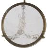 image:imageKate and Laurel Aguilar Modern Round Side Table 13 x 13 x 24 Clear Glass and Antique Brass Textured Circle Glass End Table for Use as Living Room Accent Table or Unique Bedroom NightstandClearGold