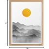 image:imageKate and Laurel Blake Black Yellow Mountain Range Silhouette Framed Printed Glass Wall Art by Cat Coquillette 18x24 Natural Modern Abstract Landscape ArtNatural