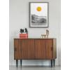 image:imageKate and Laurel Blake Black Yellow Mountain Range Silhouette Framed Printed Glass Wall Art by Cat Coquillette 18x24 Natural Modern Abstract Landscape ArtGray