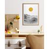 image:imageKate and Laurel Blake Black Yellow Mountain Range Silhouette Framed Printed Glass Wall Art by Cat Coquillette 18x24 Natural Modern Abstract Landscape ArtNatural