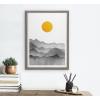 image:imageKate and Laurel Blake Black Yellow Mountain Range Silhouette Framed Printed Glass Wall Art by Cat Coquillette 18x24 Natural Modern Abstract Landscape ArtGray