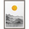 image:imageKate and Laurel Blake Black Yellow Mountain Range Silhouette Framed Printed Glass Wall Art by Cat Coquillette 18x24 Natural Modern Abstract Landscape ArtGray