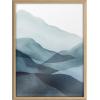 image:imageKate and Laurel Blake Blue Mountain Range Framed Printed Glass Wall Art by Amy Lighthall 18 x 24 Gray Decorative Landscape Glass Art for WallNatural