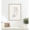 image:imageKate and Laurel Framed Canvas Wall Art Print Dachshund Dog by Gabrielly Guedes 18 x 24 Sylvie Dark Gold Frame Modern Contemporary Animal Art for Wall Decor