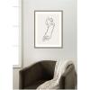 image:imageKate and Laurel Framed Canvas Wall Art Print Dachshund Dog by Gabrielly Guedes 18 x 24 Sylvie Dark Gold Frame Modern Contemporary Animal Art for Wall Decor