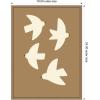 image:imageKate and Laurel Framed Canvas Wall Art Print Minimalist Birds Poster 2 Brown by Laura Moss 18 x 24 Sylvie Dark Gold Frame Modern Contemporary Animal Art for Wall Decor