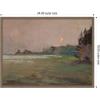 image:imageKate and Laurel Framed Canvas Wall Art Print Moonlite Evening Mist 1910 Jan Ciaglinski by Nostalgia Prints 24 x 18 Sylvie Walnut Frame Traditional Landscape Art for Wall Decor