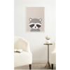 image:imageKate and Laurel Framed Canvas Wall Art Print Raccoon by July Art Prints 18 x 24 Sylvie White Frame Whimsical Kid Art for Wall Decor