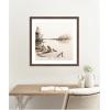 image:imageKate and Laurel Framed Wall Art Print Abstract Sketch Of Adirondack Chairs On A Dock by The Creative Bunch Studio 26 x 26 Florence Medium Brown Frame Rustic Farmhouse Landscape Art for Wall Decor26L x 26W