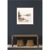 image:imageKate and Laurel Framed Wall Art Print Abstract Sketch Of Adirondack Chairs On A Dock by The Creative Bunch Studio 26 x 26 Florence Medium Brown Frame Rustic Farmhouse Landscape Art for Wall Decor26L x 26W