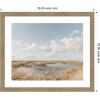 image:imageKate and Laurel Framed Wall Art Print Marshland by Crystal Lynn Collins 26 x 22 Woodgrain Stripe Mocha Frame Rustic Farmhouse Landscapes Nature Art for Wall Decor26L x 22W