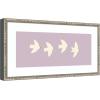 image:imageKate and Laurel Framed Wall Art Print Minimalist Birds Panel 3 Light Purple by Laura Moss 25 x 13 Belvedere Silver Frame Modern Contemporary Animal Art for Wall Decor