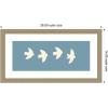 image:imageKate and Laurel Framed Wall Art Print Minimalist Birds Panel Blue by Laura Moss 26 x 14 Belmont Distress Silver Frame Modern Contemporary Animal Art for Wall Decor