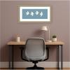 image:imageKate and Laurel Framed Wall Art Print Minimalist Birds Panel Blue by Laura Moss 26 x 14 Belmont Distress Silver Frame Modern Contemporary Animal Art for Wall Decor