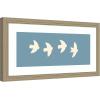 image:imageKate and Laurel Framed Wall Art Print Minimalist Birds Panel Blue by Laura Moss 26 x 14 Belmont Distress Silver Frame Modern Contemporary Animal Art for Wall Decor