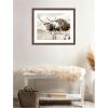 image:imageKate and Laurel Framed Wall Art Print Sepia Texas Longhorn Cattle in Pasture by The Creative Bunch Studio 26 x 22 Florence Medium Brown Frame Rustic Farmhouse Animal Art for Wall DecorFlorence Medium Brown