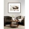 image:imageKate and Laurel Framed Wall Art Print Sepia Texas Longhorn Cattle in Pasture by The Creative Bunch Studio 26 x 22 Florence Medium Brown Frame Rustic Farmhouse Animal Art for Wall DecorFlorence Medium Brown