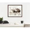 image:imageKate and Laurel Framed Wall Art Print Sepia Texas Longhorn Cattle in Pasture by The Creative Bunch Studio 26 x 22 Florence Medium Brown Frame Rustic Farmhouse Animal Art for Wall DecorFlorence Medium Brown