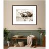 image:imageKate and Laurel Framed Wall Art Print Sepia Texas Longhorn Cattle in Pasture by The Creative Bunch Studio 26 x 22 Florence Medium Brown Frame Rustic Farmhouse Animal Art for Wall DecorFlorence Medium Brown