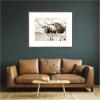 image:imageKate and Laurel Framed Wall Art Print Sepia Texas Longhorn Cattle in Pasture by The Creative Bunch Studio 26 x 22 Florence Medium Brown Frame Rustic Farmhouse Animal Art for Wall DecorFlorence Medium Brown