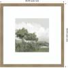 image:imageKate and Laurel Framed Wall Art Print Shades of Olive No 1 by Mary Sparrow 26 x 26 Woodgrain Stripe Mocha Frame Modern Contemporary Landscape Art for Wall DecorWoodgrain Stripe Mocha