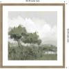 image:imageKate and Laurel Framed Wall Art Print Shades of Olive No 1 by Mary Sparrow 26 x 26 Woodgrain Stripe Mocha Frame Modern Contemporary Landscape Art for Wall DecorWoodgrain Stripe Mocha