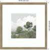 image:imageKate and Laurel Framed Wall Art Print Shades of Olive No 2 by Mary Sparrow 26 x 26 Woodgrain Stripe Mocha Frame Rustic Farmhouse Landscape Art for Wall DecorWoodgrain Stripe Mocha