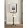 image:imageKate and Laurel Henshall MidCentury Marble Round Side Table 12 x 12 x 24 White Marble and Bronze Cast Aluminum Sculptural Indoor Plant Stand with Tripod Base for End Table or Bedroom Nightstand