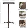 image:imageKate and Laurel Henshall MidCentury Metal Round Side Table 12 x 12 x 24 Bronze Sand Cast Aluminum Sculptural Indoor Plant Stand with Tripod Base for Use as End Table or Bedroom NightstandBronze