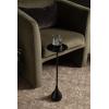 image:imageKate and Laurel Hersi Decorative Modern Pedestal Drink Table 7 x 7 x 20 Dark Brown Cast Aluminum Mini Table with Teardrop Base for Use as Small Plant Stand or Living Room Martini TableBlack