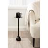 image:imageKate and Laurel Hersi Decorative Modern Pedestal Drink Table 7 x 7 x 20 Dark Brown Cast Aluminum Mini Table with Teardrop Base for Use as Small Plant Stand or Living Room Martini TableBlack